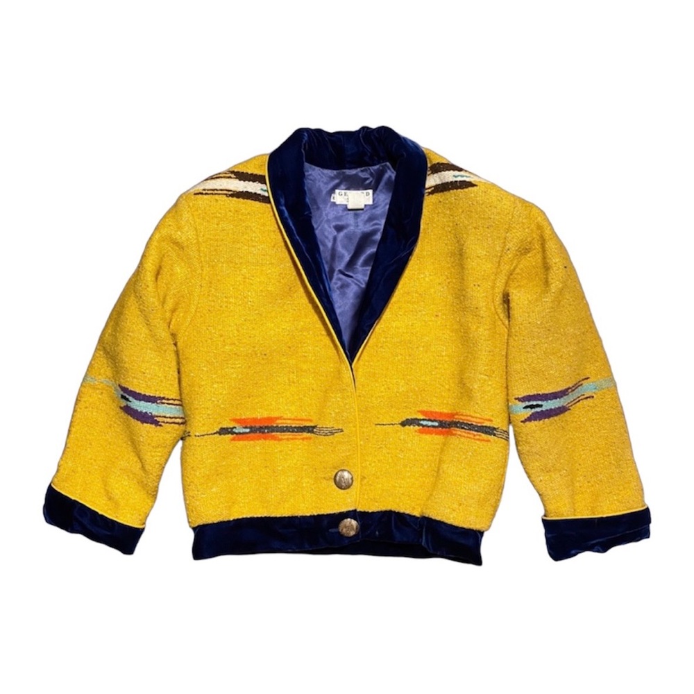 80’s/90’s vintage native american blanket jacket by gerard